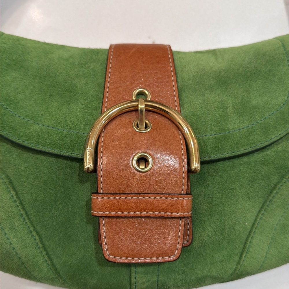 Coach Soho Green Suede Bag - Picture 3 of 9
